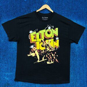 Elton John The Rocket Man Piano Live Performance Rock Tee XL